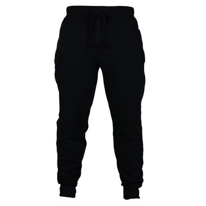 Autumn and winter Men Warm Casual Pants Fitness Sportswear Tracksuit Bottoms    Trousers Black Gyms Jogger Pants