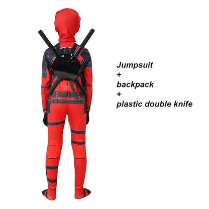 Anime Costume Kids Cosplay Mask Backpack Suit Jumpsuit Superhero Cosplay Bodysuit Jumpsuit Halloween Costume Adult Children