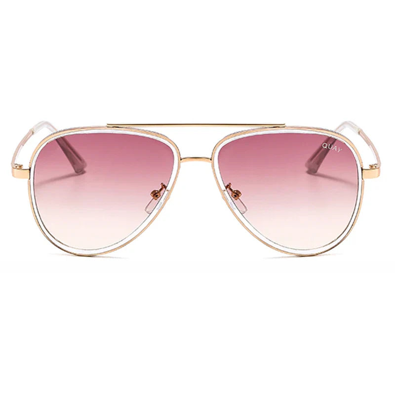 Sunglasses Women Mirror Quay Shades Brand Designer Gradient Pilot Sunglasses