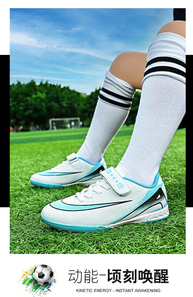 New Men Kids Soccer Shoes Cleats Ultralight Non-Slip Grass Adult Professional Football Boots Boys Training Shoes Drop Shipping