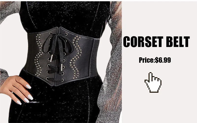 Pearl Chain Bustiers Tied Waspie Wide Belt Cinchers Underwire Lace-up Underbust Corset Bustier Corsets Tops Boned Corset