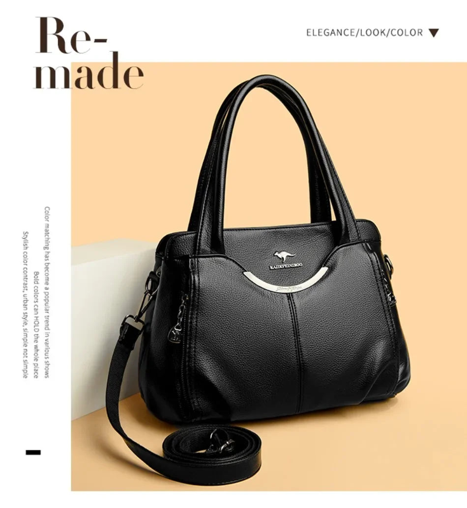 Luxury Purses and Handbags High Quality Soft Leather Shoulder Crossbody Bags for Women 2024 Elegant Tote Messenger Sac A Main
