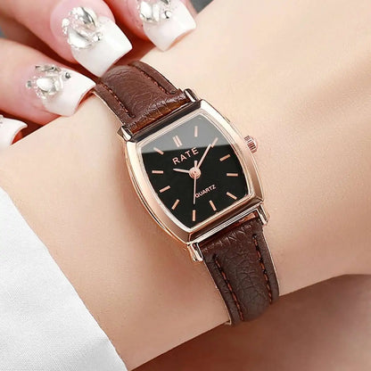 Fashion Women Watches Casual Small Dial Leather Strap Womens Quartz Watch Reloj Mujer Girls Clock（Without Box）