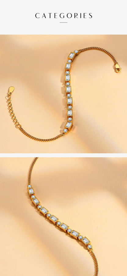 2023 100% 925 Sterling Silver D Color Moissanite Bracelet Luxurly for Wmen Engagement Wedding Party Fine Jewelry Gift