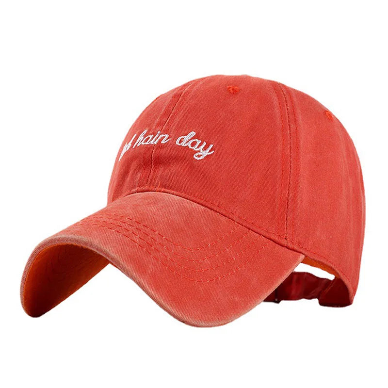 Bad Hair Day Washed Black Baseball Cap female male Snapback Hat