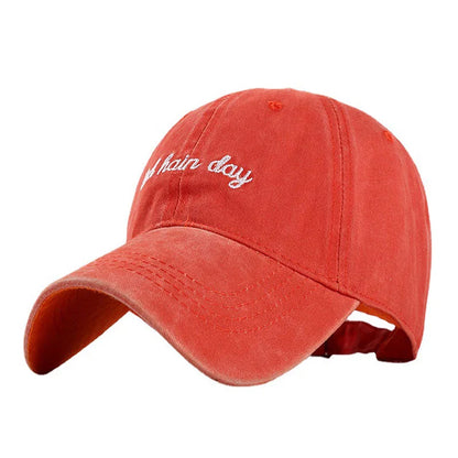 Bad Hair Day Washed Black Baseball Cap female male Snapback Hat