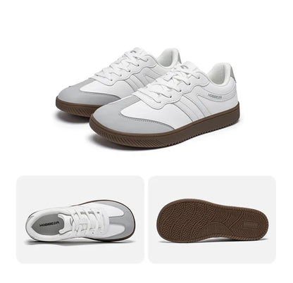 Unisex Wide Toe Shoes Artificial Leather Sneakers Casual Lace Up Retro Fashion Shoes for Women Men