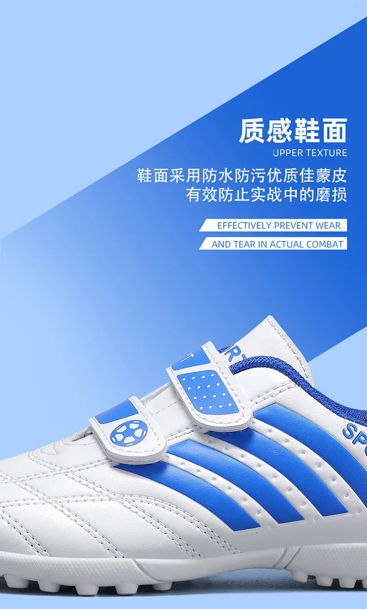 Green Children Turf Soccer Shoes Cheap Football Cleats Training Football Boots Kids Futsal Shoes Sneaker for Boy botas de fútbol