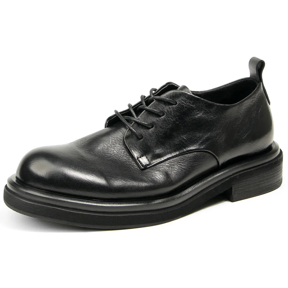 Genuine leather Men's formal shoes Retro Man Leather shoes Luxury Quality Wedding Social Shoes Male Business Shoes Handmade 2026