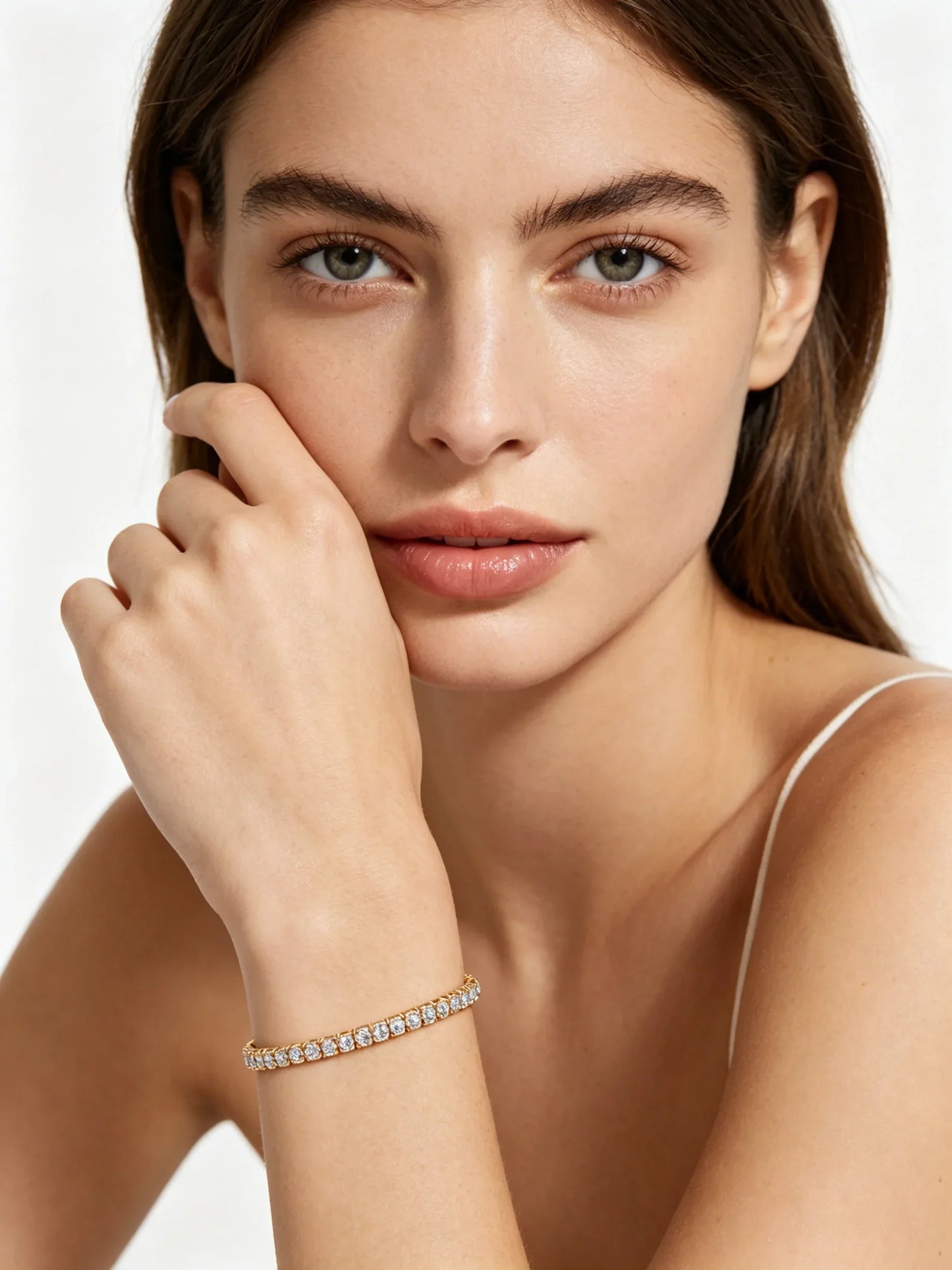  5A Cubic Zirconia Tennis Bracelet for Women Sparkling Diamond Bracelets Daily Wear Party Fashion Stackable Jewelry Gift