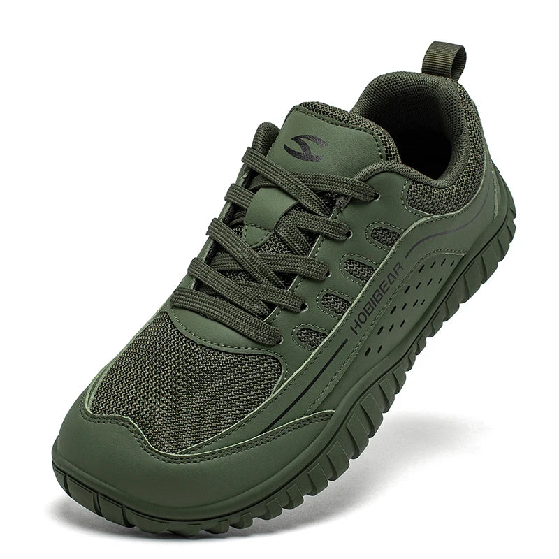Unisex Wide Toe Sneakers Outdoor Travel Breathable Shoes Comfortable Lace Up Walking Sneakers