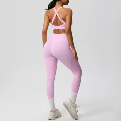 Yoga Suit Sports Set Womens Sportswear Sports women's yoga bra  Tummy Control Slimming Booty Leggings Women's tracksuit