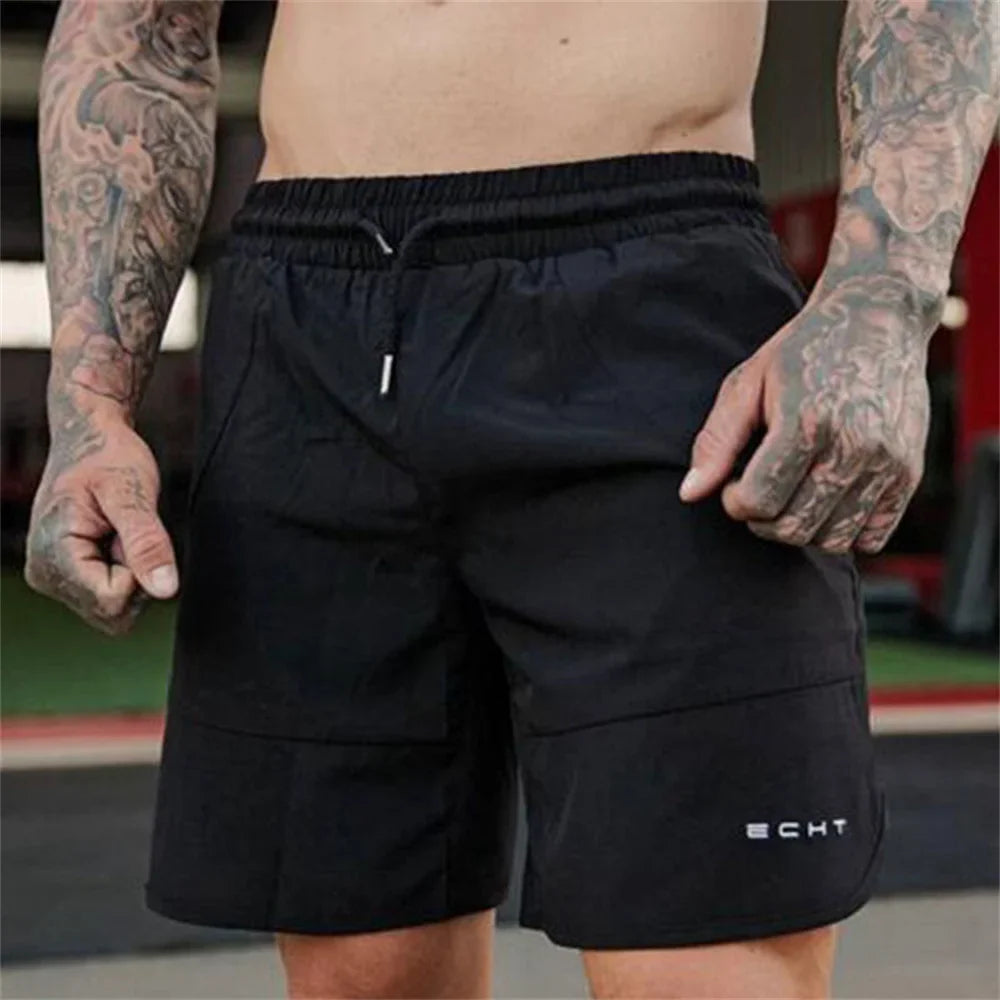 Men Gym Fitness Loose Shorts Bodybuilding Joggers Summer Quick-dry