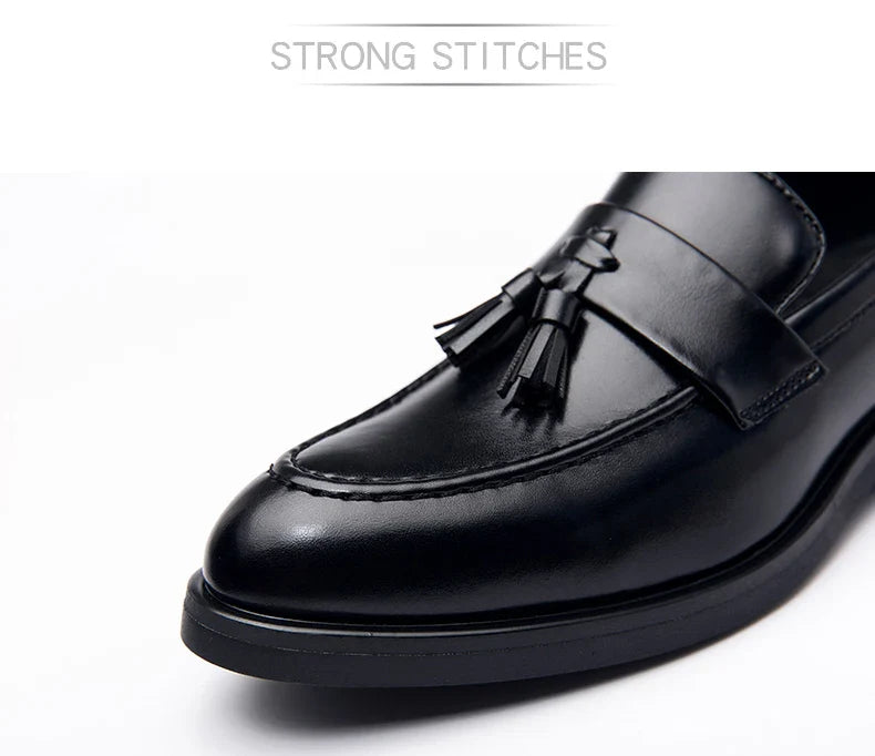 Tassel Wedding Leather Shoes Men Classic Formal Leather Loafers Male Dress Casual Business Shoes For Men Social Brogues Shoes