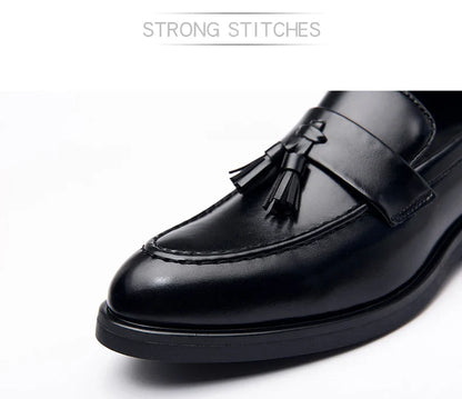 Tassel Wedding Leather Shoes Men Classic Formal Leather Loafers Male Dress Casual Business Shoes For Men Social Brogues Shoes