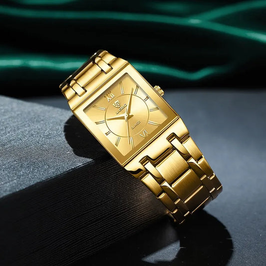 Luxury Golden Quartz Wristwatches For Female Girl Male Fashion 30m Waterproof Women Ladies Mens Watches Relogio Feminino