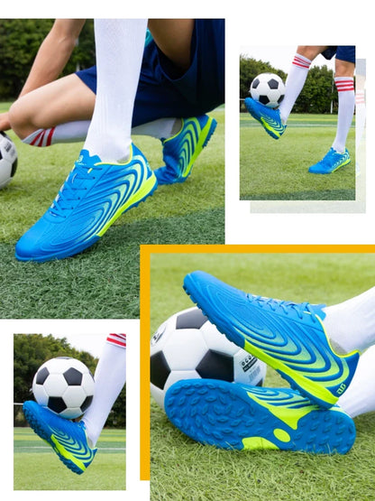 Men Professional Soccer Shoes Outdoor Anti-Slip Training Sport Shoes Male Light Leather Football Boots Chuteira Campo