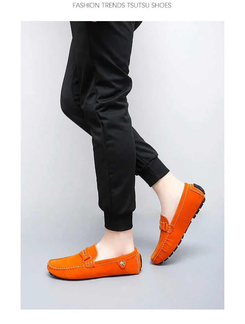 48 Extra Large Size Frosted Couple Style Halloween Gift 2025 Autumn New Beanie Shoes British Style Slip-On Lazy Men's Shoes Driving Lightweight Non-Slip Casual Leather Shoes