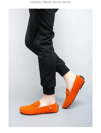48 Extra Large Size Frosted Couple Style Halloween Gift 2025 Autumn New Beanie Shoes British Style Slip-On Lazy Men's Shoes Driving Lightweight Non-Slip Casual Leather Shoes