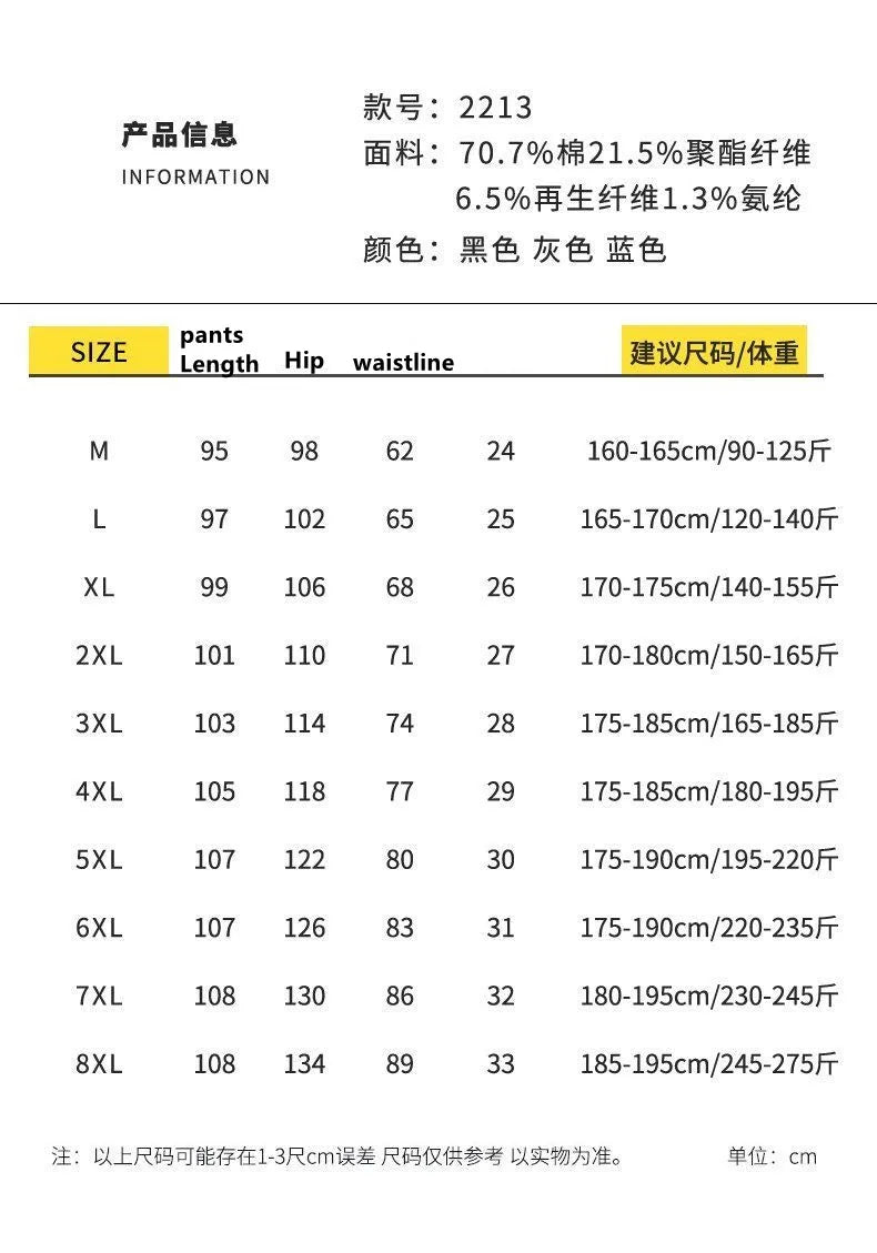 Spring and Autumn New Classic American Retro Loose Tight Leg Pants for Men's Casual Sports Large Size High Quality Jeans