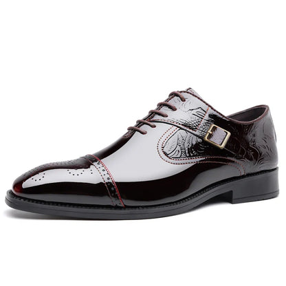 Men's casual leather shoes, business casual shoes, formal fashion, banquet flat shoes, size 50 men's shoes