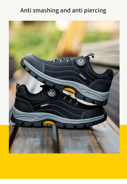 Men's Steel Head Safety Shoes Puncture And Smash Resistant Lightweight Sole Breathable Upper for Outdoor Workshop Work Shoes