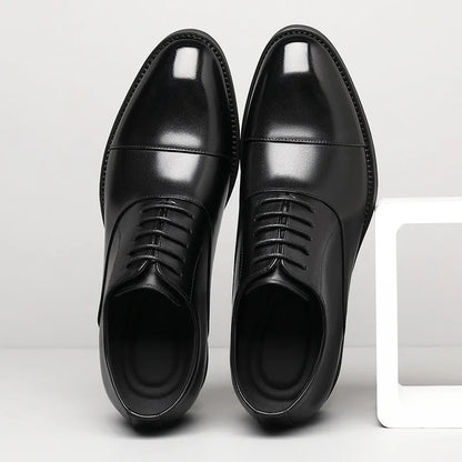 2026 Height Increase 8cm Leather Shoes Men Business Leather Wedding Shoes Men