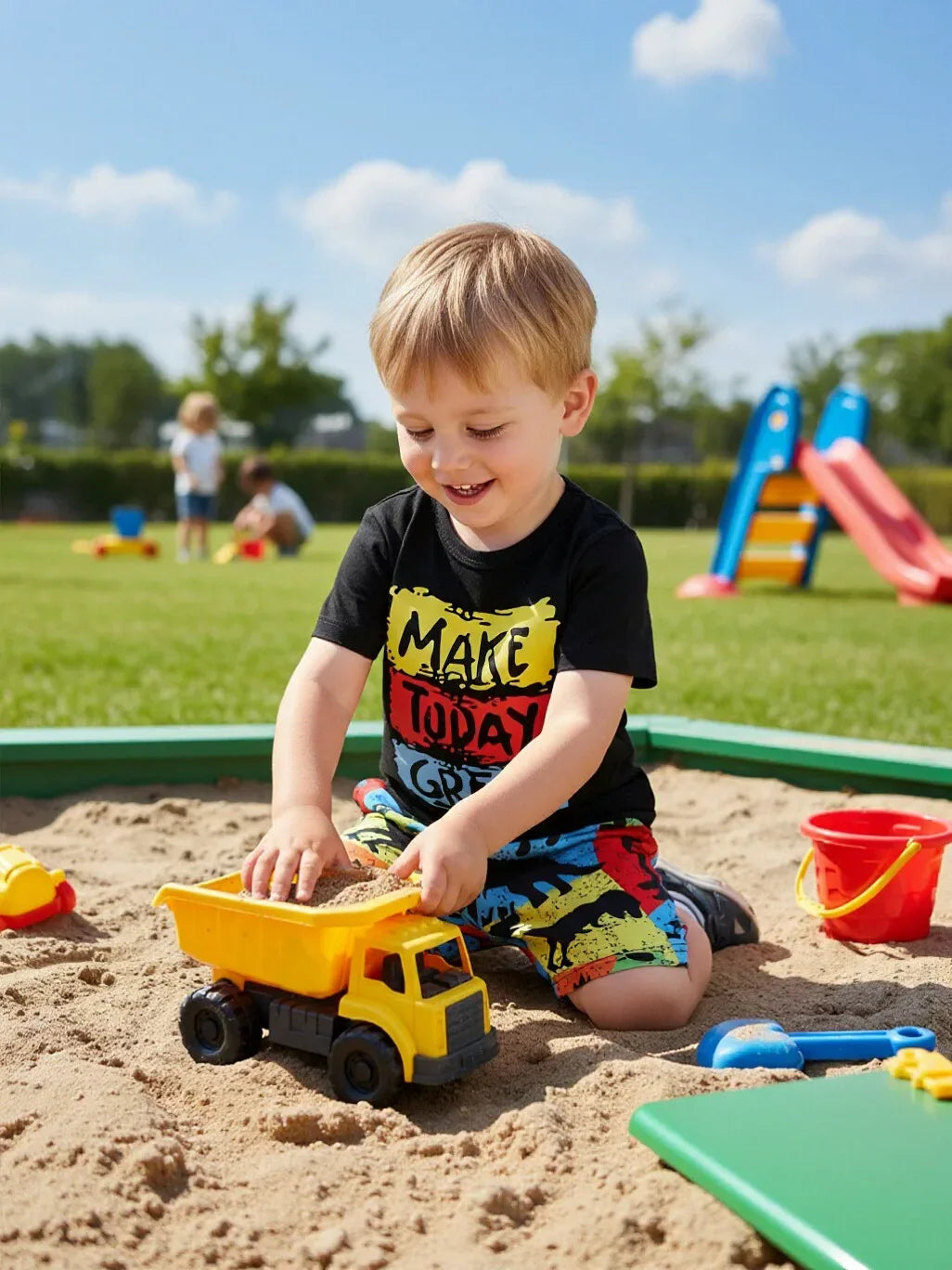 Summer Toddler Boy Clothes Short Sleeve Fashion Letter Print T-Shirt and Shorts Baby Outfit Set