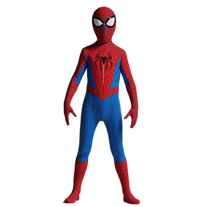 High Quality Kids Superhero Costume Spider Man Jumpsuit with Web Shooter Halloween Performance Outfit Holiday Gifts Boys Girls