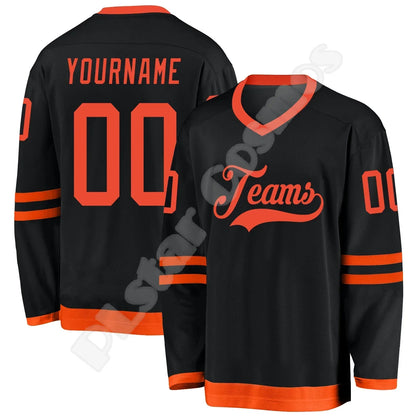 NewFashion Hockey Jersey Custom Name Team Logo Number Colorful Pullover Long Sleeves 3DPrint Harajuku Casual Funny Sweatshirts A