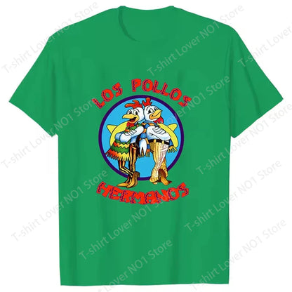 Summer Men's Short Sleeved  Breaking Bad LOS POLLOS Chicken Brothers Printed Casual T-shirt for Women Men High Quality t shirts
