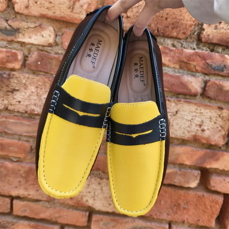 Business Shoes Fashion Casual Shoes Man Luxury Leather Loafers Breathable Slip on Male Boat Shoes Moccasins Driving Shoe