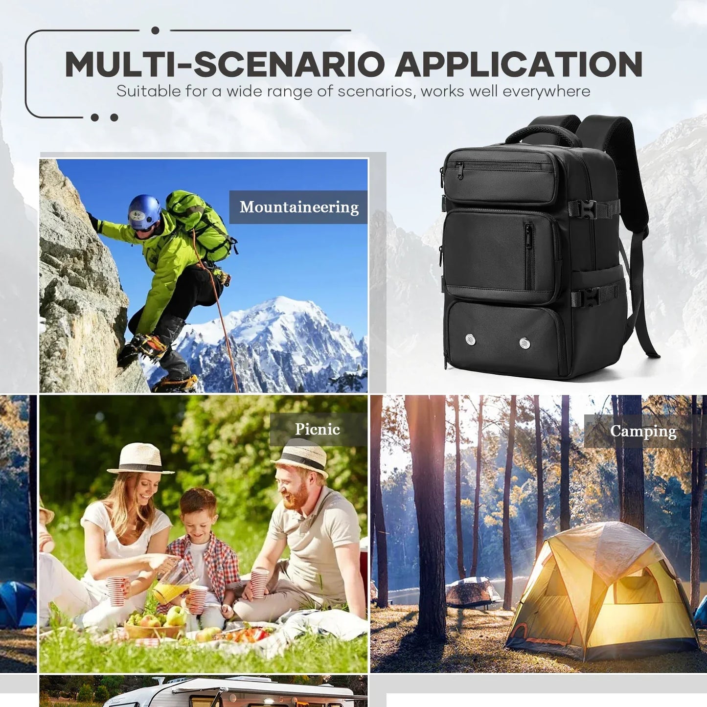 Travel Backpack Airplane Cabin Bag Ryanair Backpack 40x20x25 Luggage Laptop Bag Anti-Theft Men Women's Bag for Sports Trekking
