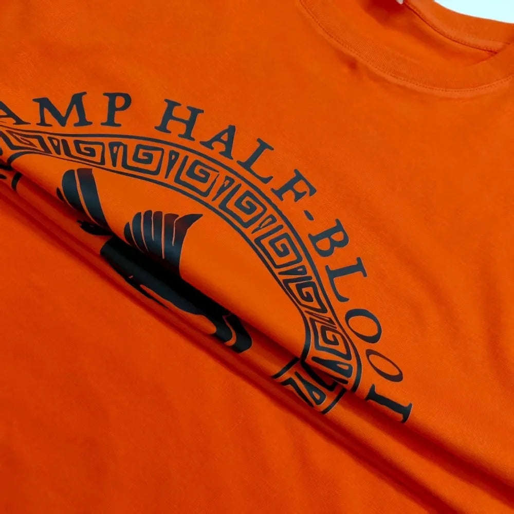 Camp Half Blood Men Women T-shirt 2 Sided TShirt Summer Greek Mythology Zeus Athena's Daughter Print Halloween Orange Tops