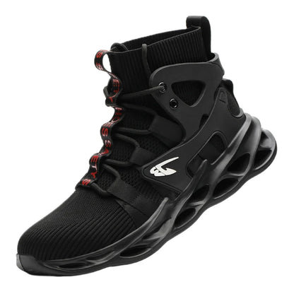 Steel Toe Safety Shoes Men, Anti-Puncture Anti-Smash Non Slip Industrial Work Boots Kevlar-Midsole Protection Tactical Boots