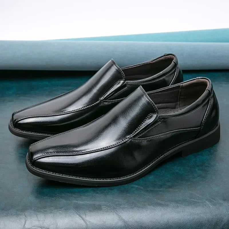 Casual Business Leather Shoes Men Loafers Formal Wedding Shoes Leisure Party Office Flats Men's Social Dress Moccasins