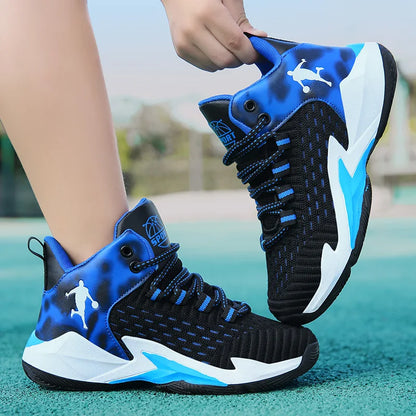 High Quality Children Casual Shoes Mesh Sneakers Comfortable Boy's Sport Shoes Fashion Cushioning Non-slip Kids Basketball Shoes