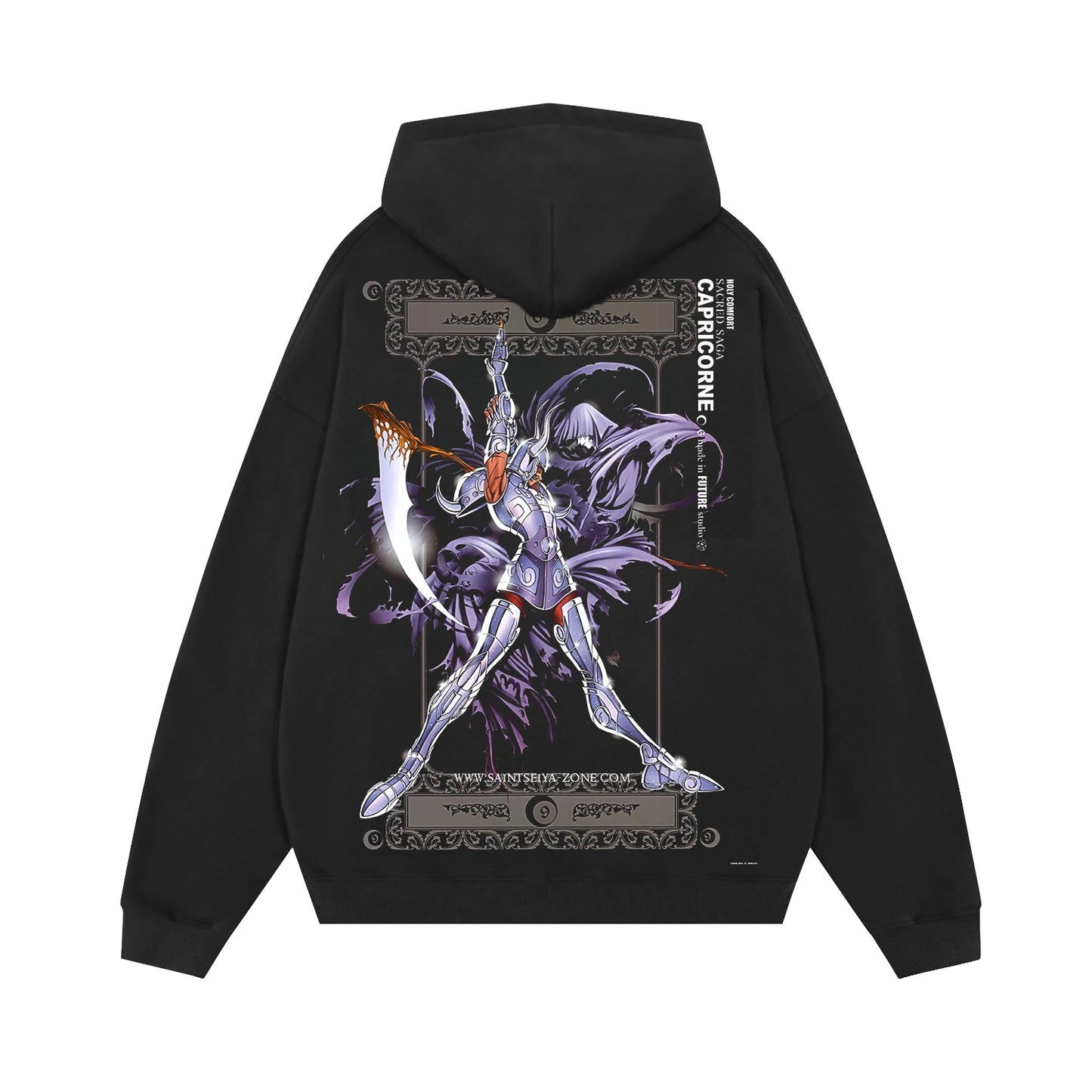 Hoodies Sleeve Hoodies Pure Cotton Clothing Knights of The Zodiac Japanese Anime Men Oversized Long Sleeved Shirt