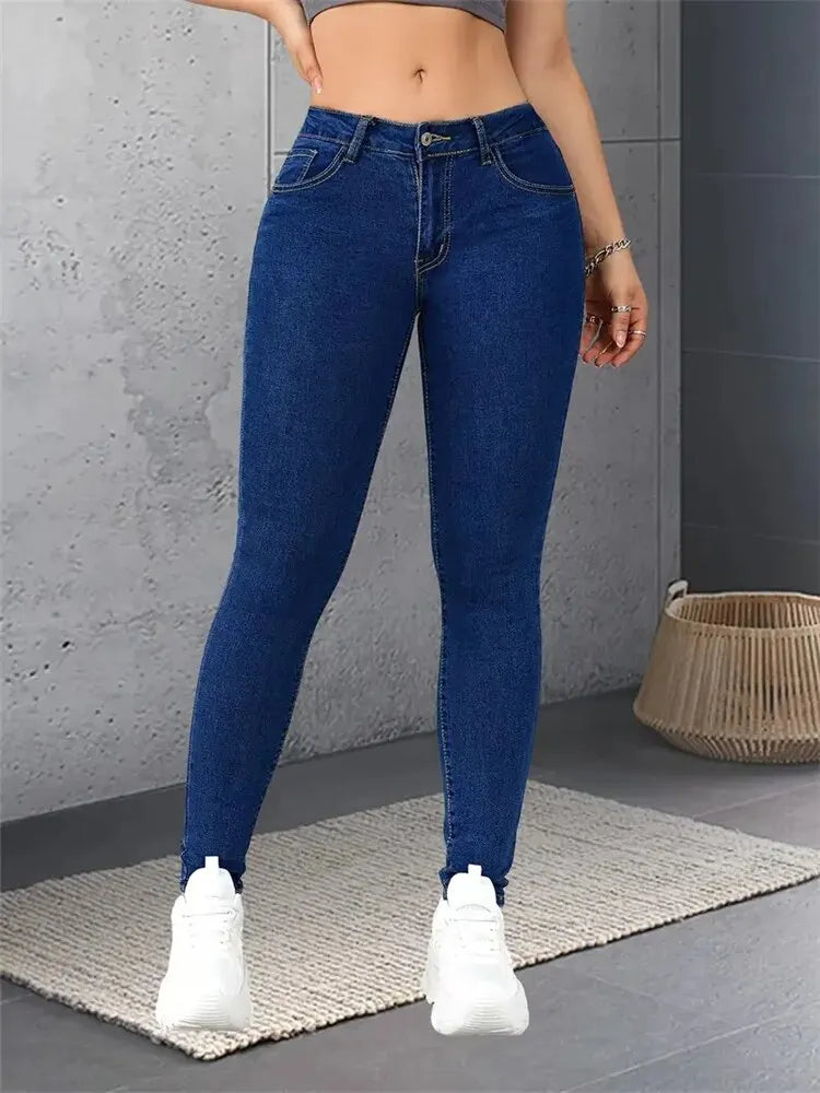 Women Stretch Skinny Jeans Lady Slim Fit Pencil Jeans