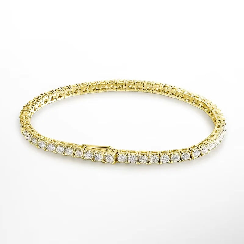 D VVS1 Moissanite Tennis Bracelet Original s925 Sterling Silver Plated 18k White Gold with GRA Bracelets for Women Man