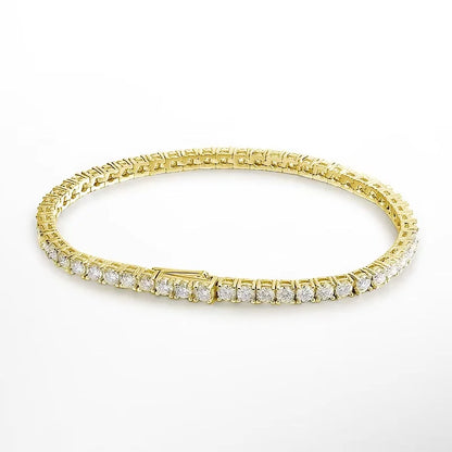 D VVS1 Moissanite Tennis Bracelet Original s925 Sterling Silver Plated 18k White Gold with GRA Bracelets for Women Man