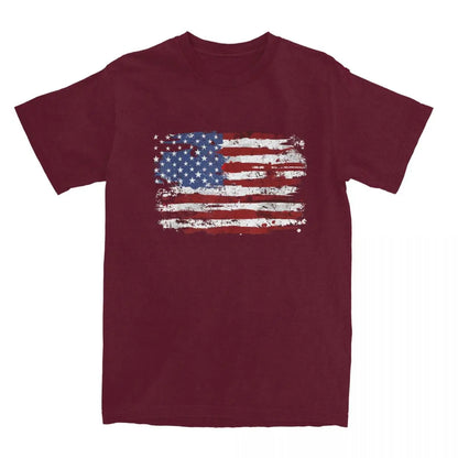American Flag USA United States Of America US 4th Of July T Shirt Summer T Shirts Cotton Tee Shirt For Men Short Sleeve Tees