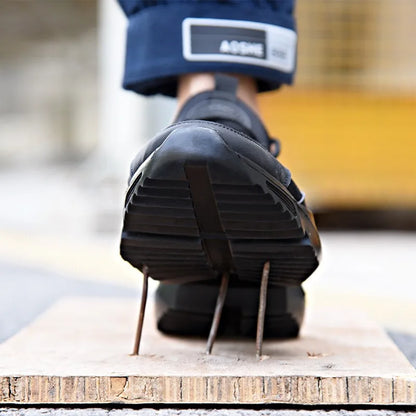 New Men's Summer Safety Work Shoes - Lightweight Soft Breathable Steel Toe Anti-Smash Anti-Puncture Footwear
