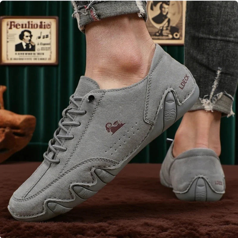 Botas de Tornozelo Masculinas Costura da Moda Leves Confortáveis Sapatos Casuais para Caminhada Tênis Respiráveis para Exterior Dirigir