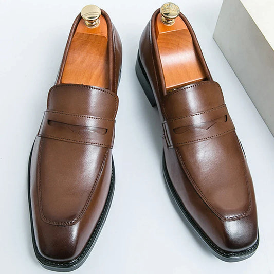 Men's Dress Shoes Classic Casual Business Leather Shoes Men Retro Oxfords Formal Social Wedding Office Leather Shoes For Men