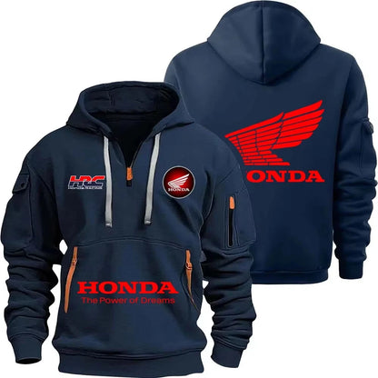 zipper hoodie outdoor sports enthusiasts 2025 new men and women fashion half zipper pocket spring and autumn hoodie