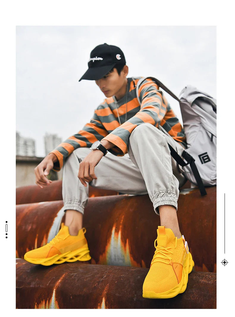 Tênis Masculino de Malha Respirável Casual Sapatos Masculinos Unissex Leve Macio Sola Grossa Buraco Sapatos de Casal Tênis Atlético Sapatos Femininos