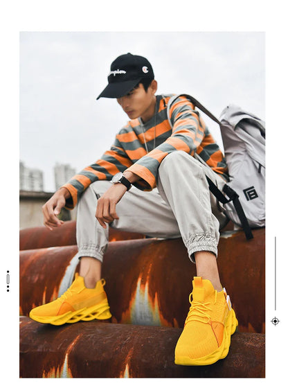 Tênis Masculino de Malha Respirável Casual Sapatos Masculinos Unissex Leve Macio Sola Grossa Buraco Sapatos de Casal Tênis Atlético Sapatos Femininos