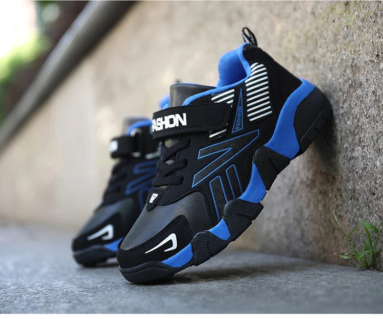 Four Seasons Leather Kids Shoes Non Slip Outdoor Children Walking Sneakers Casual Boys Sport Tennis Size 28-39
