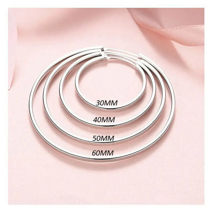 Senlissi - New Fashion 18K Gold Plated Hoop Earrings For Women 925 Sterling Silver Earring Cерьги Kольца Jewelry Girlfriend Gift